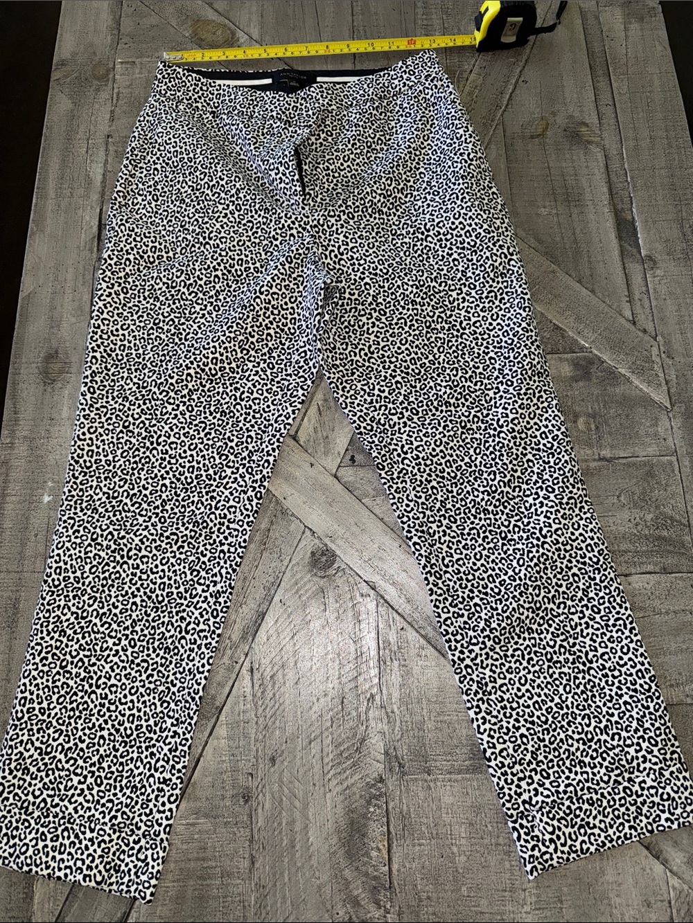 Ann Taylor Black and White Leopard Print Pants